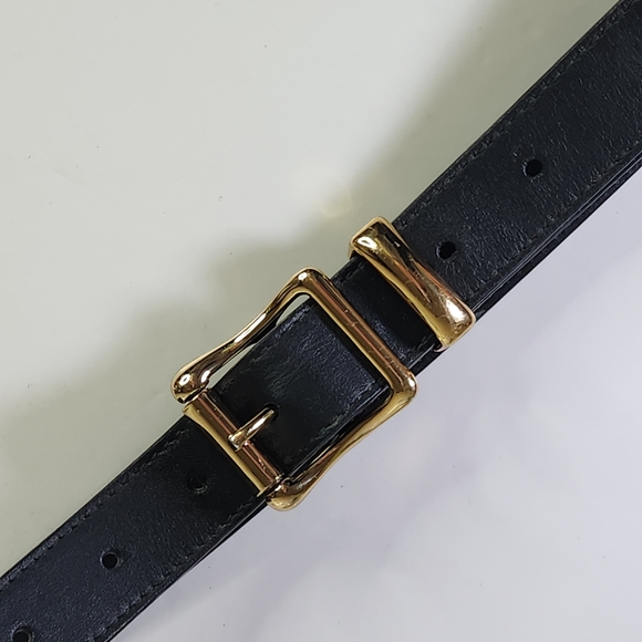 Kallmeyer Genuine Leather Belt Black with Gold Buckle. Made In Italy - Picture 7 of 13